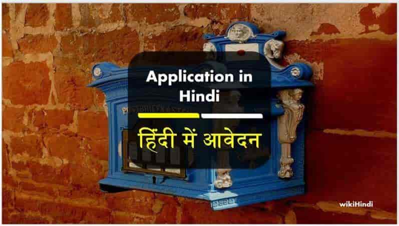 Application in Hindi हिंदी में आवेदन